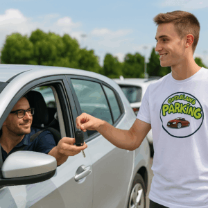 Covered-Paid Parking Reservation - Car pick-up booking